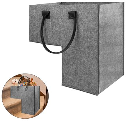 Borsa Portaoggetti For Scale, Cestino Per Scale Con Manici, Cestino Per Scale Multifunzionale, Cestino Per Gradini In Feltro, Cesto Pieghevole Per Scale a Forma Di L, For Vestiti, Giocattoli