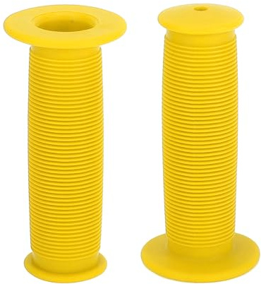 TUCKBOLD Bike Handlebar Grips Covers 100mm Long Soft | Bicycle End Grips Protector Yellow 1 Pair