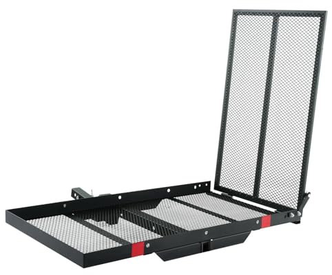 ERSINIAN Portaequipajes de Enganche de Remolque Plegable, Capacidad de 226 kg/500 LB, portaequipajes de Enganche para automóvil, portaequipajes para SUV