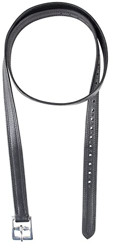 PFIFF 102696 - Correa para estribos (piel, numeración de agujeros, 1 par), color negro