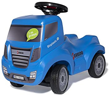 Ferbedo Truck Bio blau (Babyrutscher mit Anhängeröse, Lenkrad mit integrierter Hupe, Kinderfahrzeug mit Kniemulde, Flüsterreifen) 172016