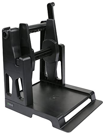 U.S.Solid - Porta rotolo di etichette 2 in 1 con manico e riavvolgitore manuale per etichette, porta etichette da tavolo per rotoli, etichette pieghevoli e adesive, forniture per imballaggi per