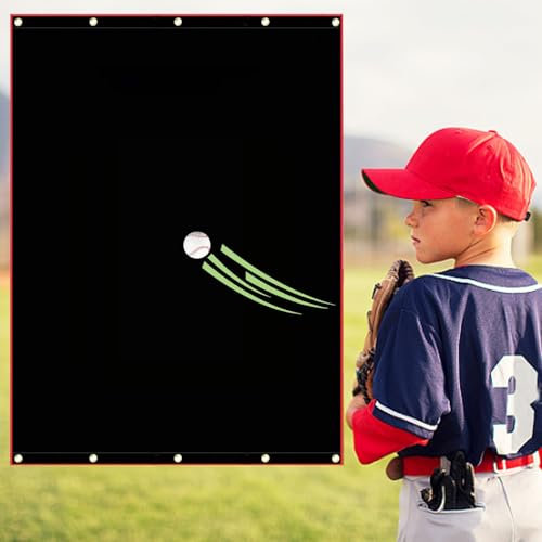 OKAYES Baseball-Schlagkäfig, Baseball-Vinyl-Rückstop, Baseball- und Softball-Rücksperre, Vinyl-Rückseite für Schlagkäfig, robuster Schlagkäfig, Rückschlagschutz, 15,2 x 20,3 cm