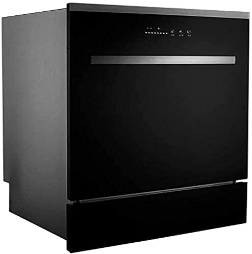 8-platser diskmaskin, snabb rengöring och torkning diskar, servis, energibesparande, 4 program, kök rostfritt stål inbyggd diskmaskin,