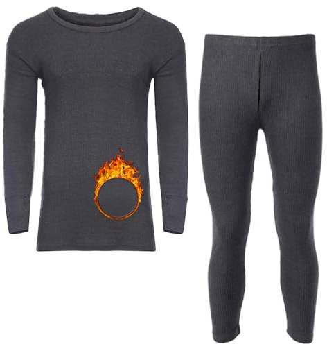 TT ThreadTrade Men's Thermal Underwear Set, Top Bottom Long Johns Warm Base layer Thermal Set Vests Trousers for Cold Winter Wear and Skiing Running Workout