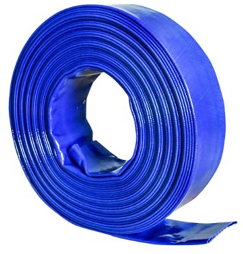 Tubo Flessibile Piatto Siliconato per Irrigazione in PVC 20 M 2 - Breckner Germany - Blu - PVC - 5,08 cm x 5 cm - 20 m - 4 bar