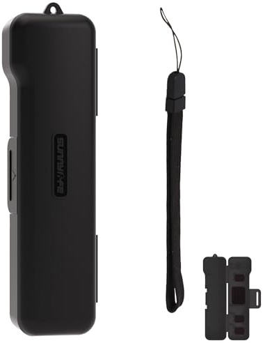 Étui rigide de voyage avec fente de rangement magnétique pour DJI Osmo Pocket 3, peut contenir 2 cartes microSD et 3 filtres d'objectif, étui de protection avec lanière pour Pocket 3 Accessoires pour