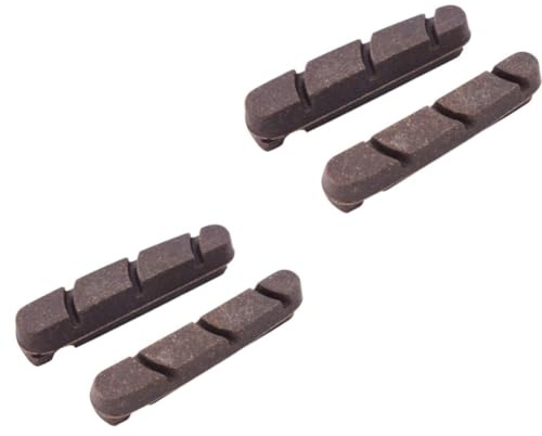 Kit de repuesto de pastillas de freno de llanta de fibra de carbono para bicicletas de carretera, se adapta a frenos de 105 V y zapata de freno R55C4, contiene 4 pastillas de freno de corcho de goma
