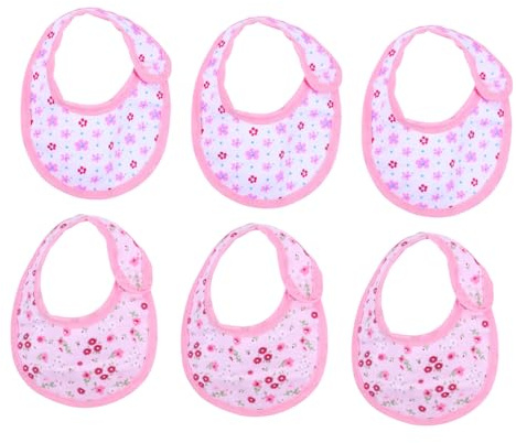 KOMBIUDA 3 Set Bavaglini per Bambole da 18 Pollici Nastro Regolabile Asciugamani per Saliva per Bambole Lavabile Accessori per Vestiti per Gioco