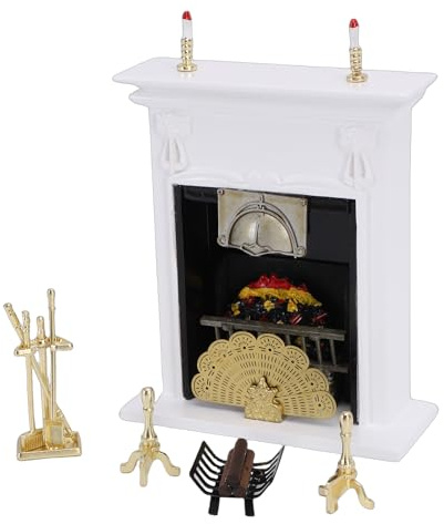Naroote 1:12 Miniature de Maison de Poupée, Accessoires Miniatures de Cheminée de Maison de Poupée, Superbes Miniatures Artisanales, Idéales pour Le Jeu en Micro