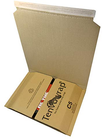 Triplast C5 Tenvowrap Book Postal Wraps 406x302x(0-70) mm Strong Cardboard Mailers (Pack of 200)