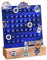UPQRSG Holz Tischkalender, Ewiger Planerkalender, Schreibtisch Terminplaner, Integrierter Tisch, Monats und Datumsanzeige, Kalenderornamente für DIy Home Stationer Bürodekoration(Blau)