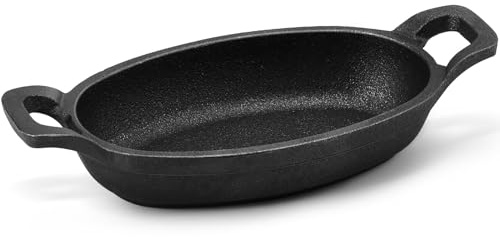 Uiifan 1 Piece Mini Cast Iron Skillet Set, Individual Serving Oven