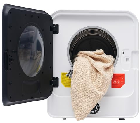 JINGEDD Secadora Secadora de Aire de Escape, Secadora de Acero Inoxidable, 3kg, en Realidad hasta 4,5kg, 830W, 5 programas. Protección contra sobrecalentamiento, Montaje en Pared