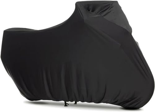 BIHEE Indoor Motorcycle Cover Soft Stretch Dustproof Motorbike Cover for Most Bikes, Black, 245x104X125 cm, XL (Universal Fit)