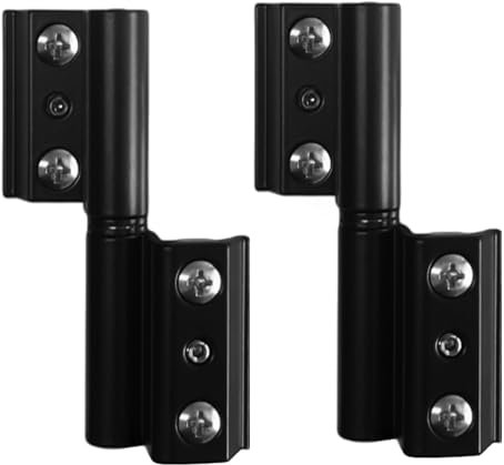 Sivenci - Pack de 2 Bisagras Deslizantes Serie Europea | Bisagra de 2 Cuerpos Perfil Cámara Europea | Bisagra Para Perfil de Aluminio | Apertura Interior Izquierda | Color Negro