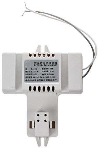 arlote White Plastic Shell 4 Pin 2D Tube Bulb Fluorescent Ballast AC 220V 0.19A 38W