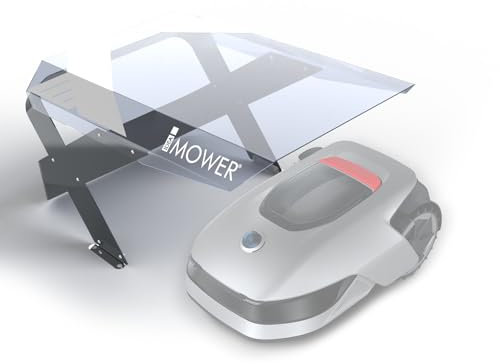 Idea Mower Garage für Rasenmäher Mobius kompatibel mit Dreame A1 Schutz - transparentes Dach für visuelle Kontrolle und einfache Bedienung der Tastatur des Roboters