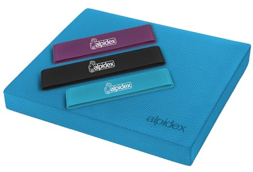 ALPIDEX Balance Pad Stability Training Fitness Bands Foam Cushion TPE Non Slip Sweat Resistant TPE Knee Pad Physical Therapy, Colour:Blue, Size:48x40x6 cm
