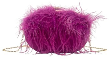 MODELISA - Bolso Clutch Cadena Hombro Cartera De Mano Boda Noche Fiesta Evento Mujer (Fucsia)