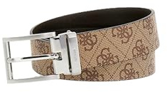 GUESS cinturón Milano Adjustable & Reversible Belt H35 W95 Beige Brown marrón recortable