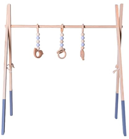 Pxcewdcx Wood Play Gym Toys, Baby Play Arch Wooden Gym, Play Arch Activity Baby Toys, Baby Mats for Floor Play, Baby Activity Gym Play Gym, Play Arch with Hanging Toys for Toddler Exercise