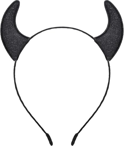 GTYARYUA Corne Diable, Serre Tete Diable, Serre Tete Halloween, Corne de Diable, Halloween Devil Headband aux Enfants et aux Adultes, aux Costumes de Fête de Carnaval et aux Jeux de Rôle (Noir)
