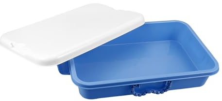 WESIEVYA Portable Sandbox Box Covered Sensory Play Tray Plastic Sandbox Case for Boys and Girls Classroom Storage Box Toy Organizer