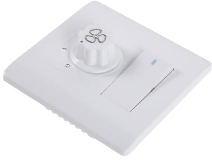 Alasum Interruttore a Parete per Ventilatore Luce, Regolatore Rotativo a 3 Velocità e Flusso D'aria Regolabile, per Casa e Ufficio Durante le Vacanze Estive