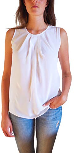 Posh Gear Dam Silkesblus Gileseta Blus 100% silke, Vit, S