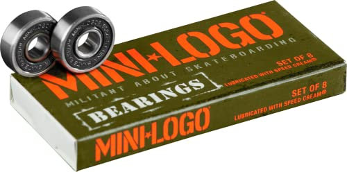 Mini Logo Bearings 608ZRS Series 3 Skateboard Kugellager, Silber, Einheitsgröße