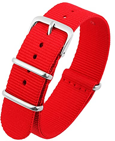 Excellanc NATO Uhrenarmband Stoff Nylon | Ersatzarmband Textil Nylon Herren Damen | Uhrenarmband NATO Strap – Stoff Armband Uhr mehrfarbig robust & komfortabel