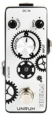 Fame Unruh Phaser, Modulations Effektgerät für Gitarren, Sphärische Sweep Sounds, Regler für Rate, Depth, Regeneration, Kompaktes Metallgehäuse, True Bypass, Ideal für Jimi Hendrix, Eddie Van Halen