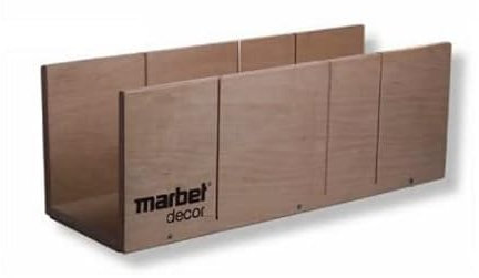 PROVISTON | Gehrungslade für Handsägen | 45 Grad Winkel | 90 Grad Winkel | Schneidlade für Sockelleisten, Stuckleisten und Metallprofile | Höhe bis 160 mm | Breite bis 180 mm | Aus stabilem Holz