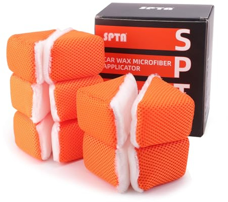 SPTA Kilskrubbare, skrubbsvamp för bilinredning, 10-pack biltvättssvampar, bilvax applikator för skrubbning, gummi och plast