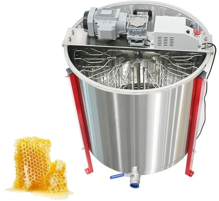 Extractor de miel, tambor giratorio de acero inoxidable de 6 marcos para apicultura, equipo de extracción eficiente de panal para cosechar miel