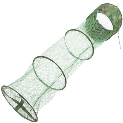Veemoon Filet de Pêche Pliable 30x145 Cm en Acier Inoxydable Revêtement PU Résistant Outil de Pêche pour Protection et Stockage Poissons Élevage en Plein Air Style Style Aléatoire