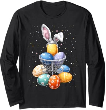 Discgolf Disco Golfing Disc Golfer Pasqua Coniglio Orecchie Coniglio Maglia a Manica