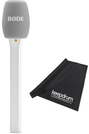 Rode Interview - Micro adattatore manuale per sistema micromicrofono wireless, bianco con panno in microfibra Keepdrum