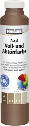 Primaster Voll- und Abtönfarbe 750ml Braun Matt Acryl Dispersionsfarbe