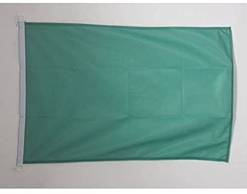 AZ FLAG - Drapeau Unicolore Vert - 45x30 cm - Pavillon Nautique De Couleur Verte Spécial Bateau Et Extérieur En Maille Bloquée Avec Anneaux Plastiques Intégrés - 30g