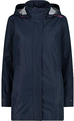 CMP 3W15994 Chaqueta Larga Para La Lluvia, Mujer, Black Blue, 44