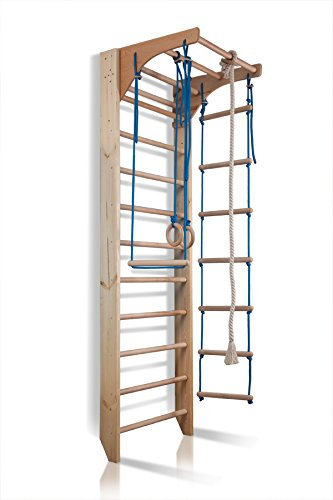 Turnwand Gym Klettergerüst Kombi-2-240 Sportgerät, Kletterwand, Holz, Turnwand, Sprossenwand, EU-Warenlager, Zertifikat!