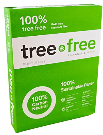 BAZIC Products Tree Free Copy Paper - 8.5 X 11 Made From Sugarcane Fiber, Smooth Printer Paper for Daily Use, Reliable Copy & Printing Paper Ideal for Home, Office and School, 500/Ream