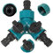 2 Way Hose Pipe Connector, Garden Hose Splitter Tap Splitter Y-Splitters Connection with Individual On/Off Valves Garden Hosesplitter, 2 Way Gardening Water Pipe Connectors for Irrigation,Kitchen