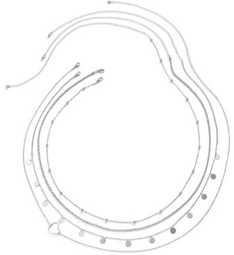 4 Stück Bauchkette Silber Körperkette Kettengürtel Taschenkette Bauchketten Belly Chain Waist Beads Hosenkette Damen Gürtel Taillenkette Metall Body Accessoires Körperschmuck Metallkörperkette Mode