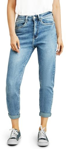 Fraternel Damen Jeans Hose Momfit Used Relaxed fit Blau M