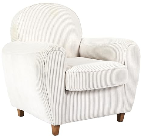 HOME DECO FACTORY, HD0323, Fauteuil Club Cotele Scott Beige, Softness, Mobilier, Assise, canapé et Fauteuil, 89x84x82 cm, Hauteur Assise 43 cm, Beige