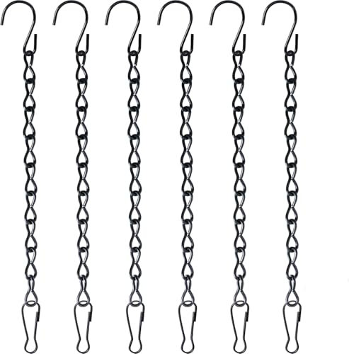 YIZHIXIANGQ Metallo Catena Sospesa, 6 Pezzi Appesa Pianta Catena, Catene da Appendere con Ganci, Catena per Appendere di Fioriere, Catena per Lanterne, Mangiatoie per Uccelli
