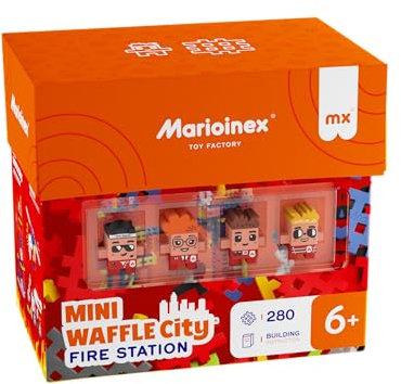 Marioinex Toy Factory Mini Waffle City FEUERWEHRSTATION 280 Teile